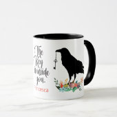 Mug Raven Inspirational - Spirit Animal Totem (Devant droit)