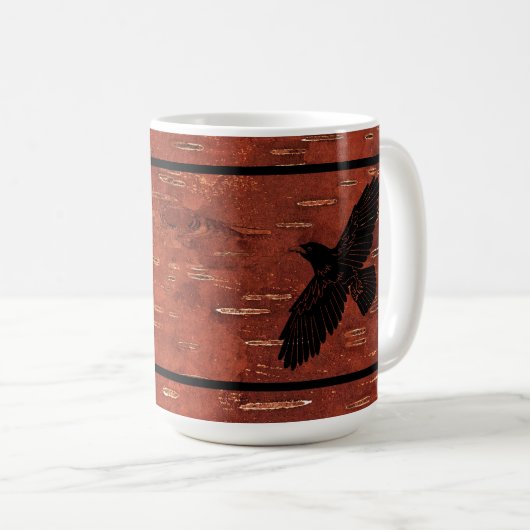 Mug Raven On Inner Birch Bark (Devant droit)