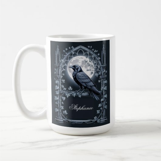 Mug Raven Under Moon Gothic Midnight (Gauche)