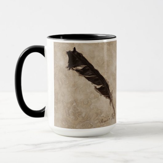 Mug Raven's Feather Bird-lover Crow design (Gauche)