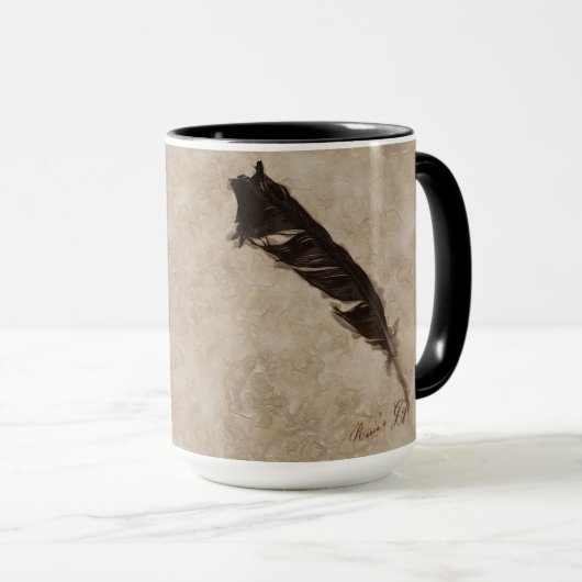 Mug Raven's Feather Bird-lover Crow design (Devant droit)