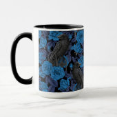 Mug Ravins et roses bleus (Gauche)