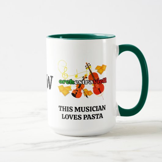 Mug Ravioli MUSICIENS QUI AIMENT PASTA Monogramme (Droite)