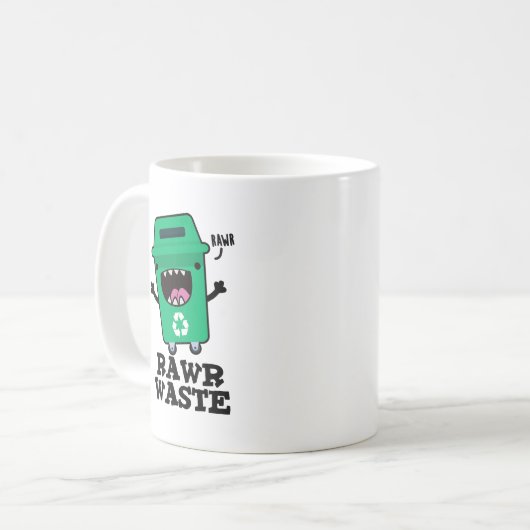 Mug Rawer Déchets Drôle Garbage Pun (Devant gauche)