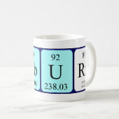 Mug Rayburn (tasse de nom de table périodique) (Devant droit)