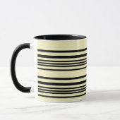 Mug rayé beige et noir — Calme, Chic, Intemporel (Gauche)