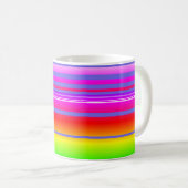 Mug rayé coloré multicolore (Devant droit)