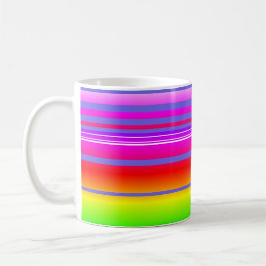 Mug rayé coloré multicolore (Gauche)
