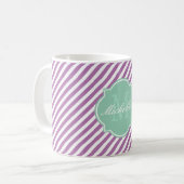 Mug rayé de l'orchidée rayé (Devant gauche)