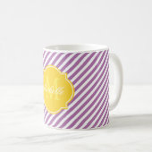 Mug rayé de l'orchidée rayé (Devant droit)