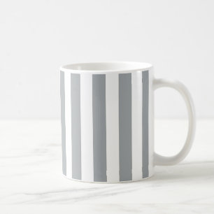 Mug rayé gris et blanc