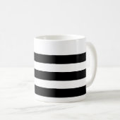Mug rayé noir et blanc (Devant droit)