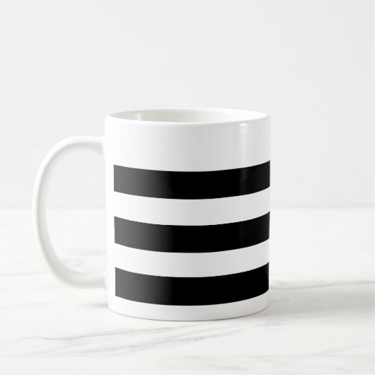 Mug rayé noir et blanc (Gauche)