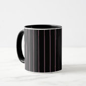 Mug rayé noir et rose (Devant gauche)