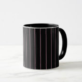 Mug rayé noir et rose (Devant droit)