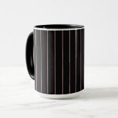 Mug rayé noir et rose (Devant gauche)
