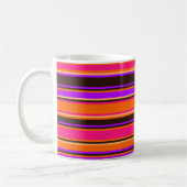 Mug rayé orange, magenta et violet (Gauche)
