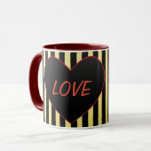 Mug rayé pour homme pour la Saint-Valentin (Devant gauche)