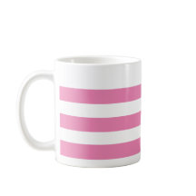 Mug rayé rose et blanc