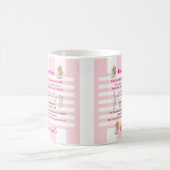 Mug rayé rose et blanc Bénédictions (Centre)
