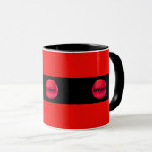 Mug Rayé rouge et noir (Devant droit)