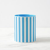 Mug Rayoires verticales classiques bleu bébé clair et  (Centre)