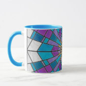 Mug Rayon en verre de teint bleu et violet (Gauche)