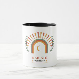 Mug Rayonner de positivité Boho Céleste Soleil Lune Bo