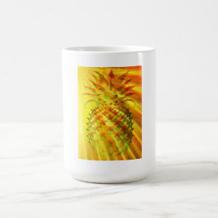 Mug Rayons Dorés Traversant Un Gros Ananas