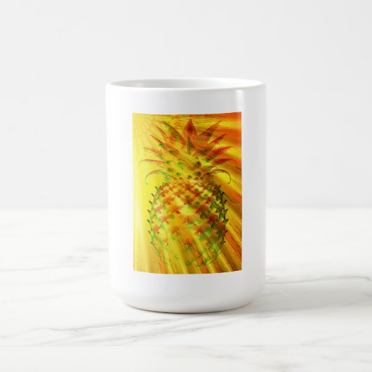 Mug Rayons Dorés Traversant Un Gros Ananas (Centre)