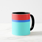 MUG RAYURE BLEUE AQUA ROUGE (Devant droit)