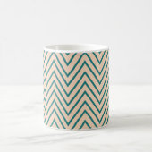 Mug Rayure Chevron Bleue Pêche (Centre)
