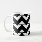 Mug Rayure chevron zigzag noir et blanc (Gauche)