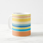 Mug Rayure colorée de zigzag de Chevron décorative (Devant gauche)