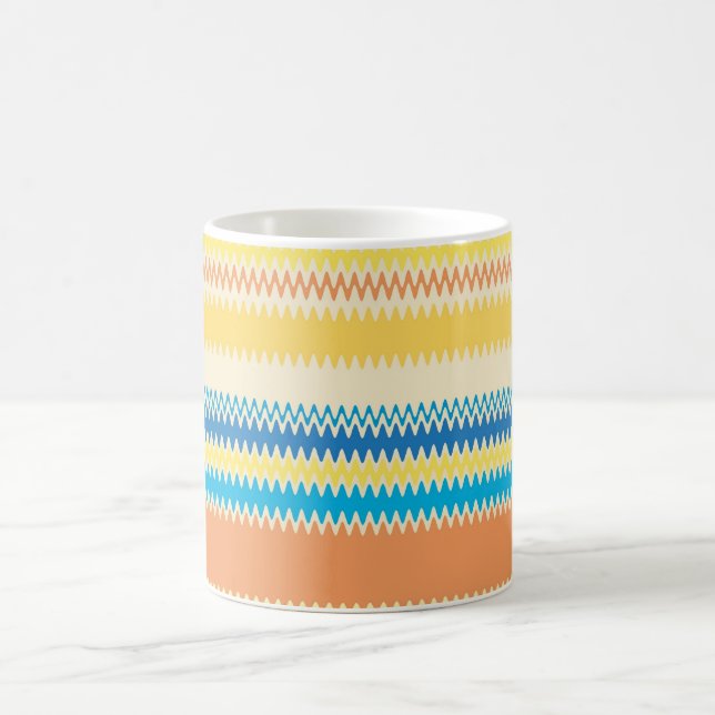 Mug Rayure colorée de zigzag de Chevron décorative (Centre)