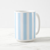 Mug Rayure de bonbon bleu pâle et blanc (Devant droit)