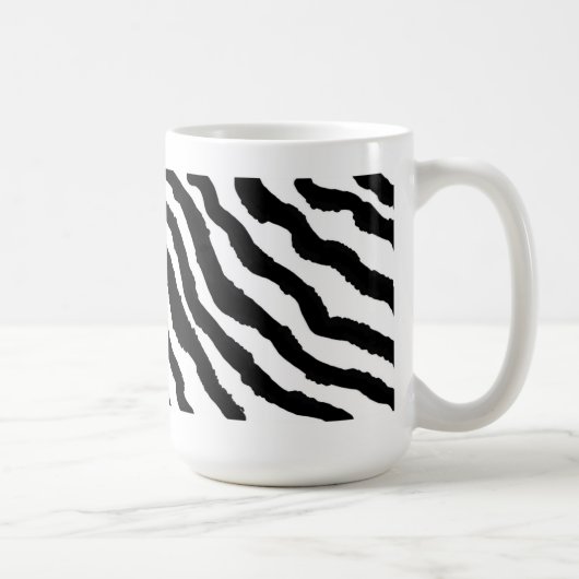 Mug Rayure de zèbre noir et blanc (Droite)