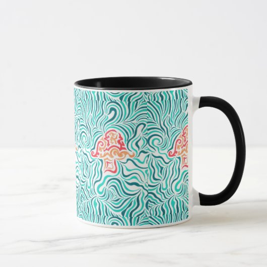 Mug Rayure et champignon verts de zèbre (Droite)