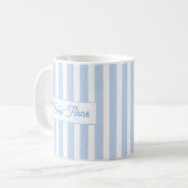 Mug Rayure Monogramme Bleu Clair (Devant gauche)