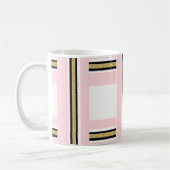 Mug rayure noire or rose et blanc (Gauche)