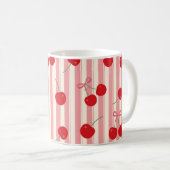 Mug Rayure Ruban Cerise (Devant droit)