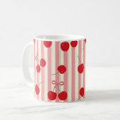 Mug Rayure Ruban Cerise (Devant gauche)