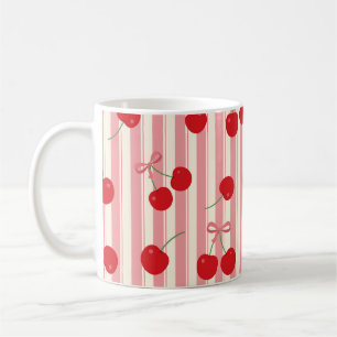 Mug Rayure Ruban Cerise