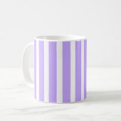 Mug Rayure verticale lavande et blanc (Devant gauche)