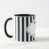 Mug Rayure verticale noire et blanche moderne personna (Gauche)