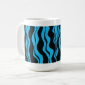 Mug Rayure zèbre noir et bleu (Devant gauche)
