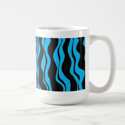 Mug Rayure zèbre noir et bleu (Droite)