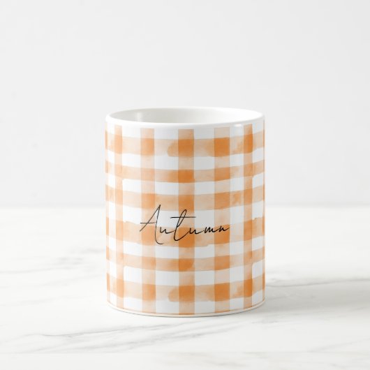 Mug Rayures à carreaux blancs crème de pêche (Centre)