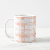 Mug Rayures à carreaux pêche (Gauche)