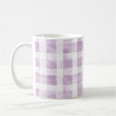 Mug Rayures à Carreaux Violettes et Blanches (Gauche)